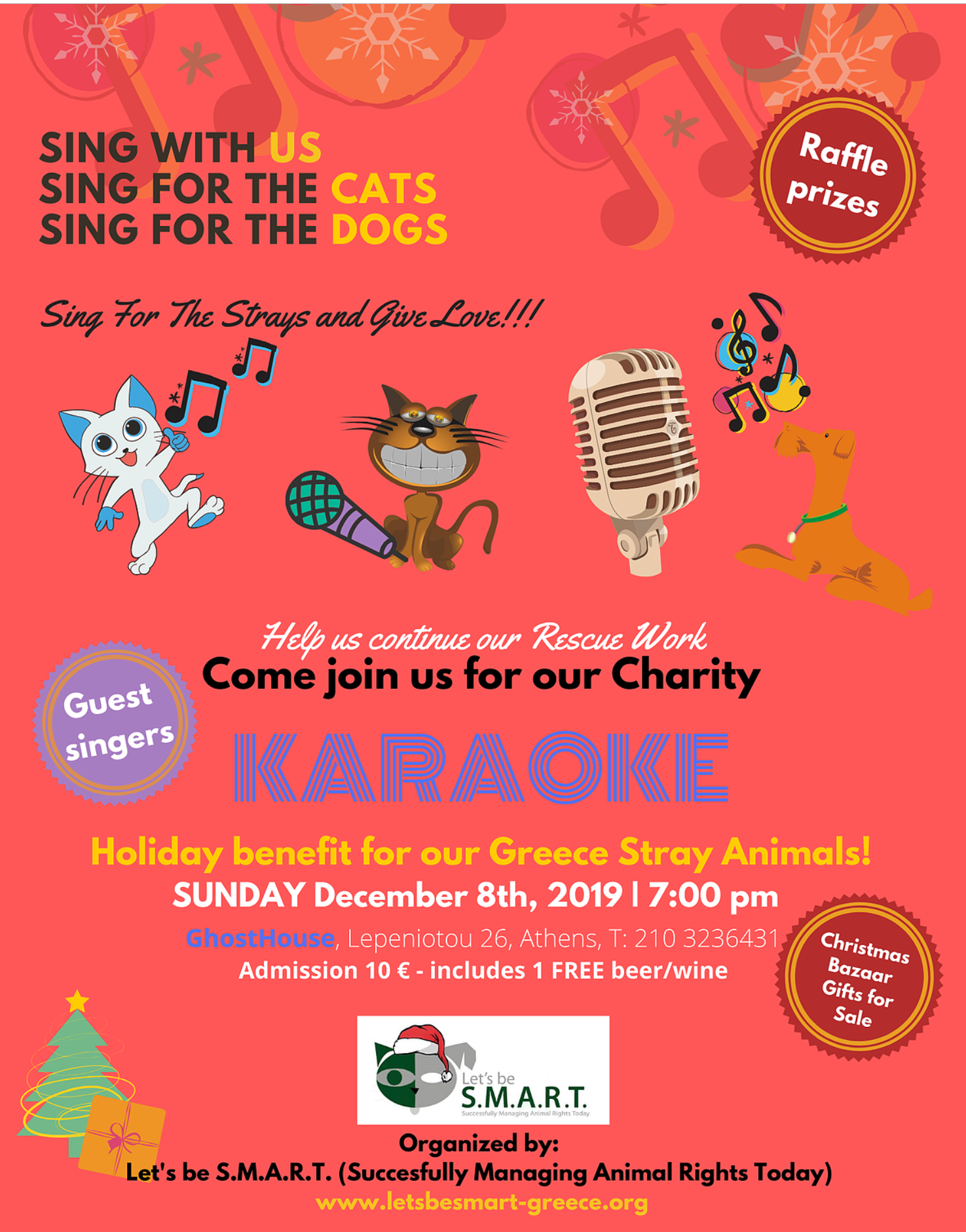 Let's be .. animal welfare org invites all to Charity KARAOKE Event