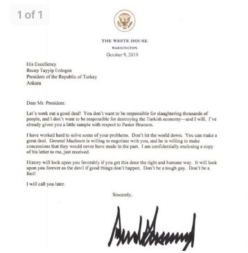 trump letter