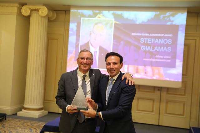 Dr Gialamas Award with Mr George Sifakis IDEAGEN ATHENS