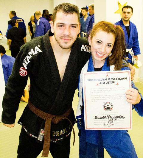 With Professor Noto at my blue belt graduation