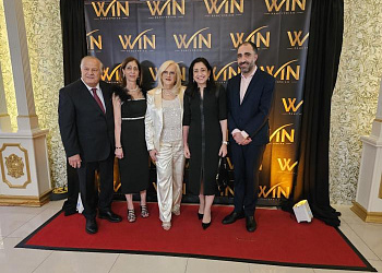 Phil Christopher Pers PSEKA Savvy Asprou Pres WIN Eftihia Pylarinou Piper Ifigenia Kanara Consul general of Greece Kyriakos Pogiatzis Consul General of Greece 